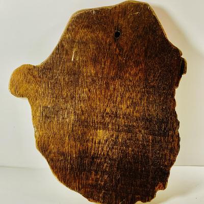 LOT 445: Vintage/Antique Composite Santa Doll, Handcrafted Wood Santa Face and a Vintage Santa Booklet