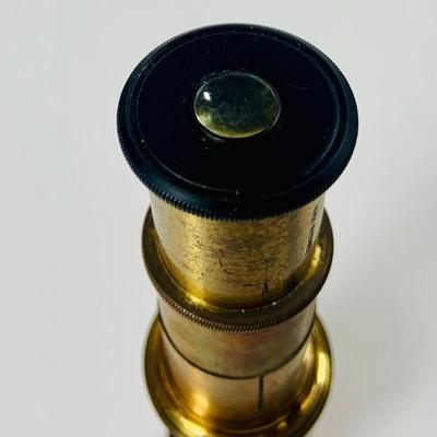 LOT 447: Vintage Brass Three Power French Compound Miroscope Made by the Perry Mason Company