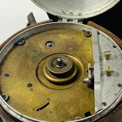 LOT:448: Antique Time Piece from the Early 20th Century In Leather Case