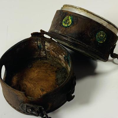 LOT:448: Antique Time Piece from the Early 20th Century In Leather Case