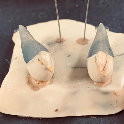 LOT450: Nautical Collection with Large Handcrafted Wooden Seagull on a Log, Wood Model Boat. Light-up Light House, Sea Shells and Kinetic...