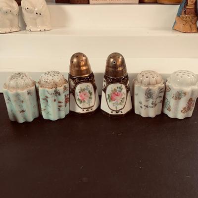 LOT451: Large Collection of Vintage Salt and Pepper Shakers Most with Cork Stoppers Including the Kool Cigarettes Penguin Shakers and More