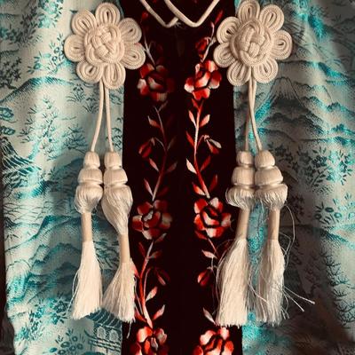 LOT 452: Beautiful Collection of Cloths and Collectables from Japan Including Wood Shoes, Fan, Rare Mechaincal Wooden Cigarette Roll Top...