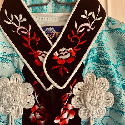 LOT 452: Beautiful Collection of Cloths and Collectables from Japan Including Wood Shoes, Fan, Rare Mechaincal Wooden Cigarette Roll Top...