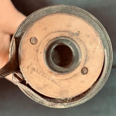 LOT 453: Antique Copper Powder Flask