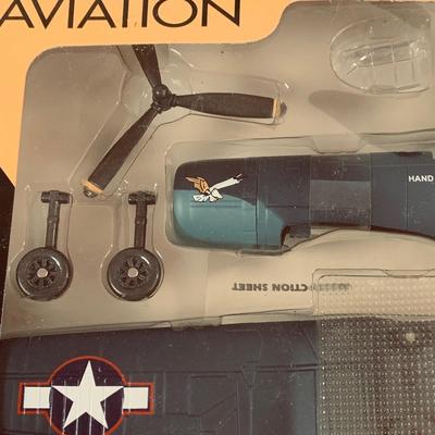 LOT 454: K-line Aviation Model Airplanes 1:48 Scale - Army Air Corps p40 Fighter Plane, Us Navy Vought F4U Corsair (WWII) and Army Air...