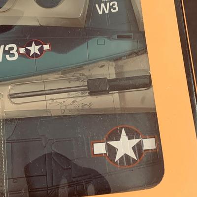 LOT 454: K-line Aviation Model Airplanes 1:48 Scale - Army Air Corps p40 Fighter Plane, Us Navy Vought F4U Corsair (WWII) and Army Air...