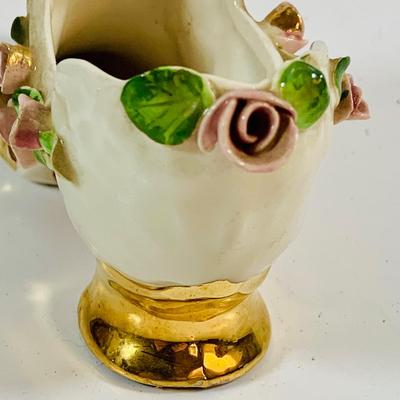 LOT463: Victorian Collection Including 2 Milk Glass Painted Bottles with One Stopper, 2 Cameo Creations and a Ornate Gold and Floral...