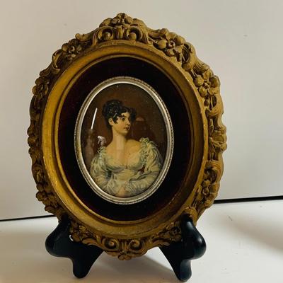 LOT463: Victorian Collection Including 2 Milk Glass Painted Bottles with One Stopper, 2 Cameo Creations and a Ornate Gold and Floral...