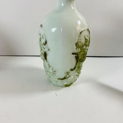 LOT463: Victorian Collection Including 2 Milk Glass Painted Bottles with One Stopper, 2 Cameo Creations and a Ornate Gold and Floral...