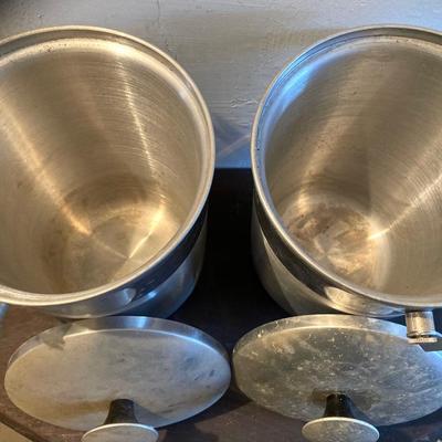 LOT 464: Vintage Celebration / Entertaining Collection - Roly Poly Ombre Glasses, Aluminum Ice Buckets, Pitcher, Party Kit Puerto Rican...