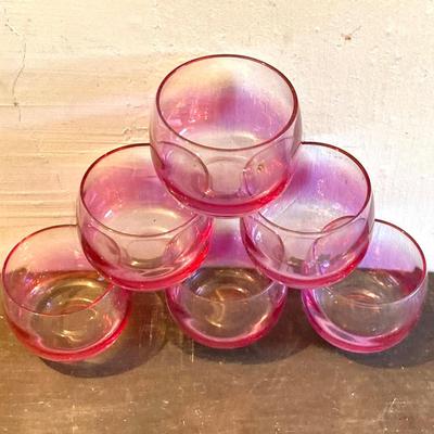 LOT 464: Vintage Celebration / Entertaining Collection - Roly Poly Ombre Glasses, Aluminum Ice Buckets, Pitcher, Party Kit Puerto Rican...