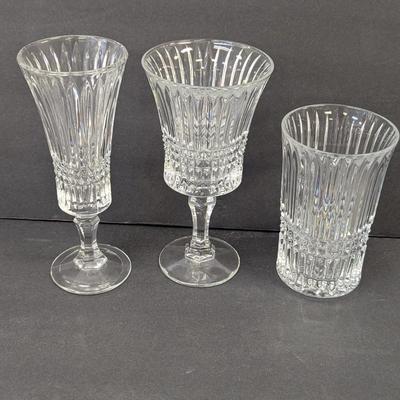 10 - Fostoria Aspen Diamond Cut Crystal Glasses #3