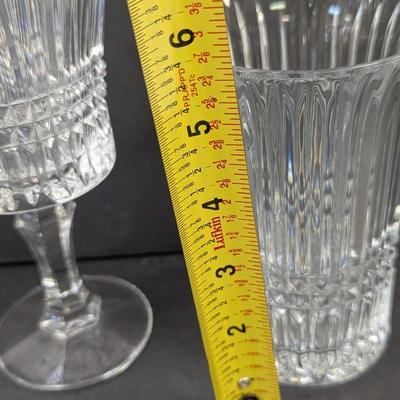 10 - Fostoria Aspen Diamond Cut Crystal Glasses #3