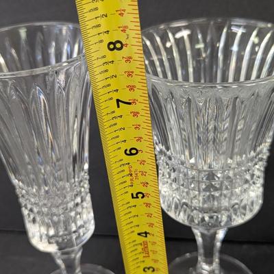 10 - Fostoria Aspen Diamond Cut Crystal Glasses #3