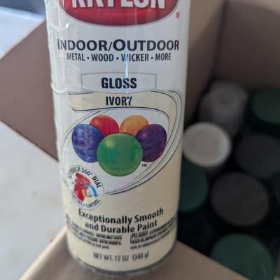 Assortment Of Spray Cans Paint Thinner Box 6 (G)