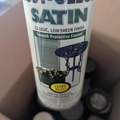 Assortment Of Spray Cans Paint Thinner Box 6 (G)