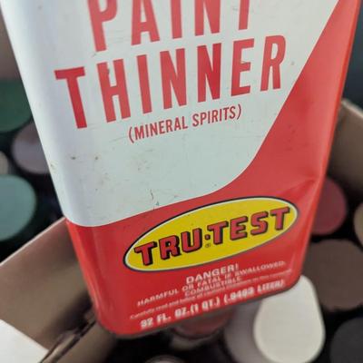Assortment Of Spray Cans Paint Thinner Box 6 (G)