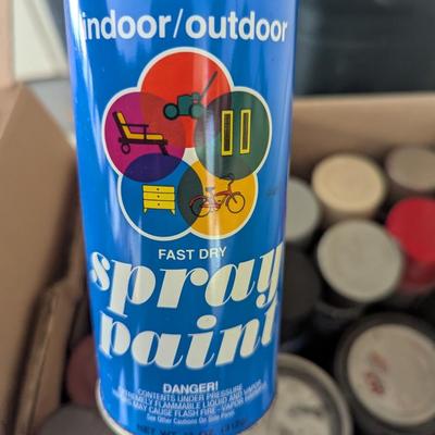 Assortment Of Spray Cans Paint Thinner Box 6 (G)