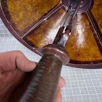 Vintage Table Lamp Mica Shade