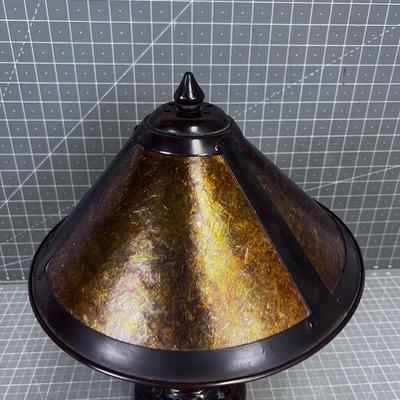 Vintage Table Lamp Mica Shade