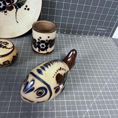NETZI Fish & Dove Plate, Jar, Cups, Etc. 
