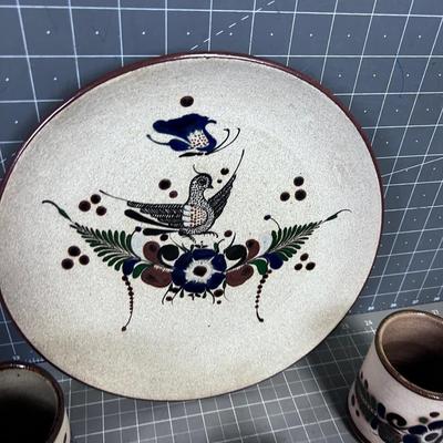 NETZI Fish & Dove Plate, Jar, Cups, Etc. 