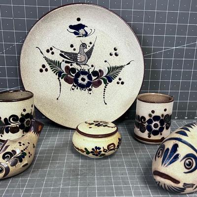 NETZI Fish & Dove Plate, Jar, Cups, Etc. 