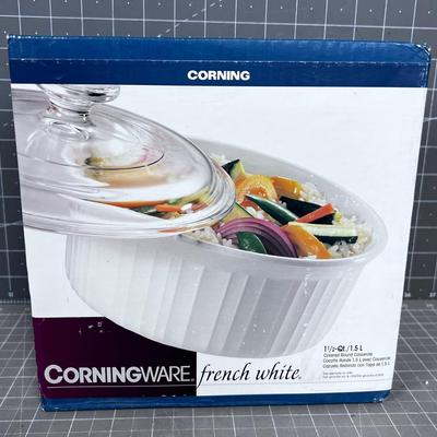 Corningware French White Casserole New in the Box 