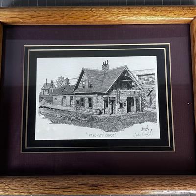 Park City DEPOT Print Signed 