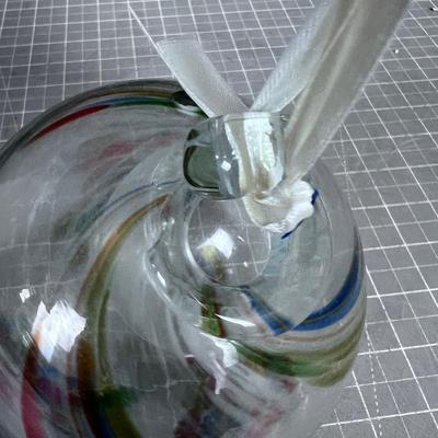 Hand Blown GLASS Ball Ornament