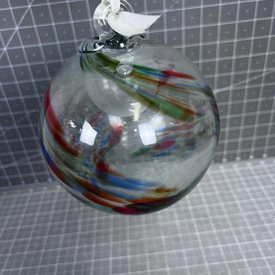 Hand Blown GLASS Ball Ornament