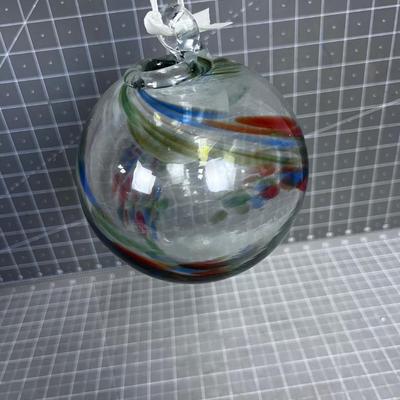 Hand Blown GLASS Ball Ornament
