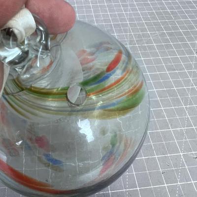 Hand Blown GLASS Ball Ornament