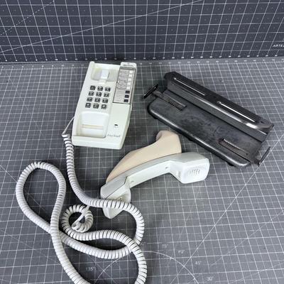 3 Hole Punch and Telephone 