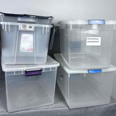 (5) 12 to 15 Gallon Tubs