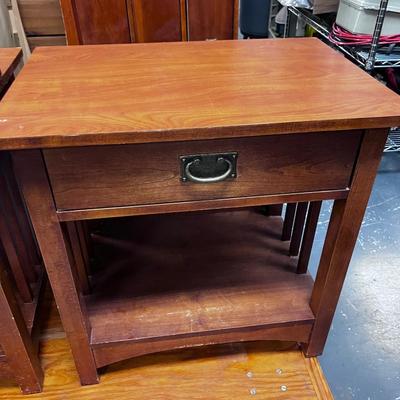 Pair of Night Stands Shaker Style Cherry Color