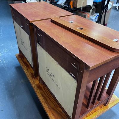Pair of Night Stands Shaker Style Cherry Color