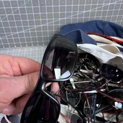 Huge pile of EYE WEAR: Sun Glasses and Readers
