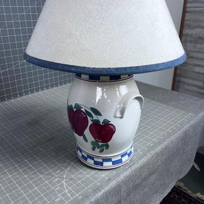 1 Ceramic Table Lamp With Apples