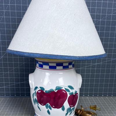 1 Ceramic Table Lamp With Apples