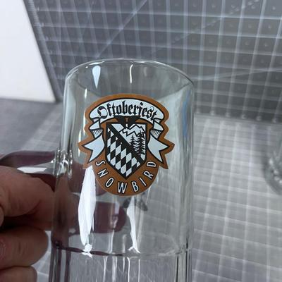 (5) Octoberfest Huge Glass Beer Mugs from SNOW BIRD