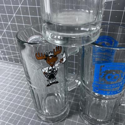 (5) Octoberfest Huge Glass Beer Mugs from SNOW BIRD
