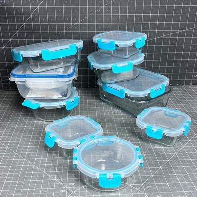 Glass with Locking Lid Food Containers