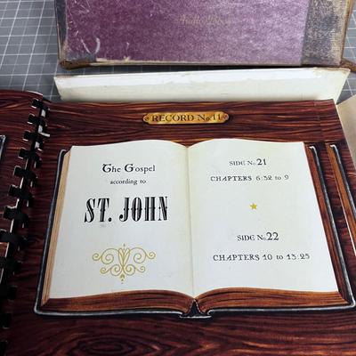 THE HOLY BIBLE On 45 rpm Vinyl Record. 
