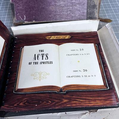 THE HOLY BIBLE On 45 rpm Vinyl Record. 