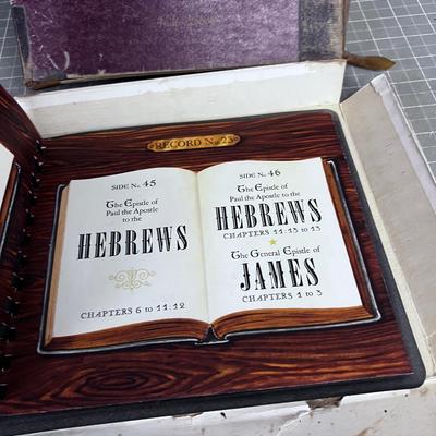 THE HOLY BIBLE On 45 rpm Vinyl Record. 
