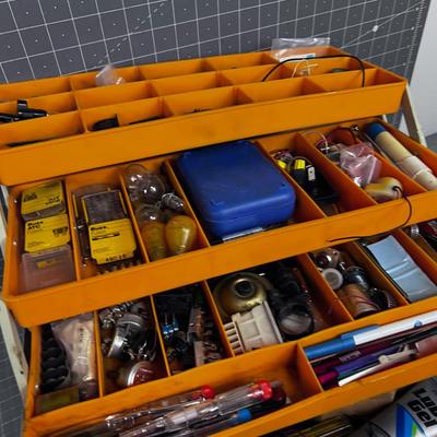 Tool Box full of Small Electrical Items