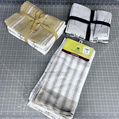 3 Sets of Dish Towels 