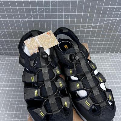 Men's ASCOT Chocolate Black Sandals NEW 